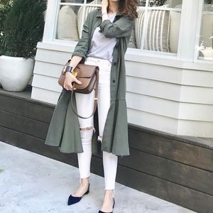 Zara Military Green long over shirt / dress